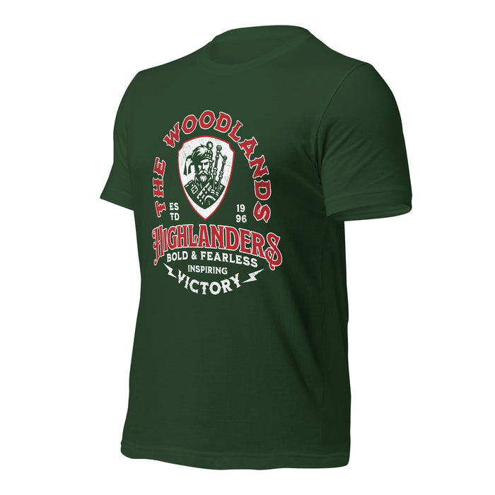 The Woodlands High School Forest Green Premium Unisex T-shirt 209a