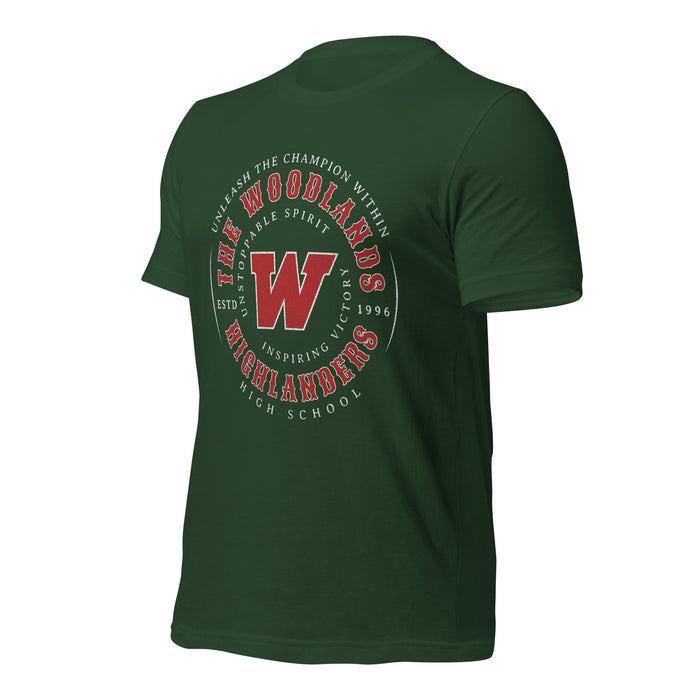 The Woodlands High School Forest Green Premium Unisex T-shirt 213a