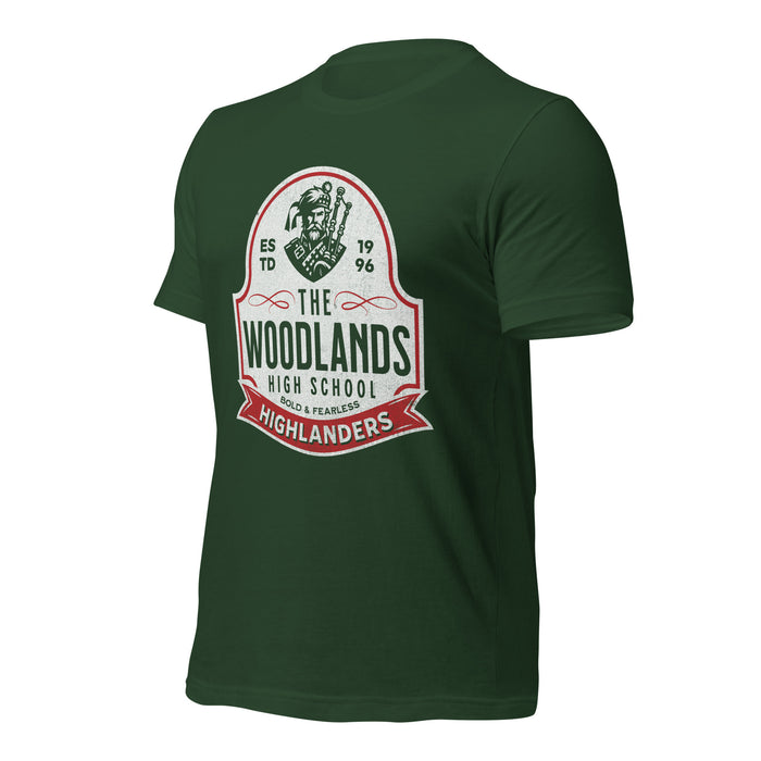 The Woodlands High School Forest Green Premium Unisex T-shirt 218a