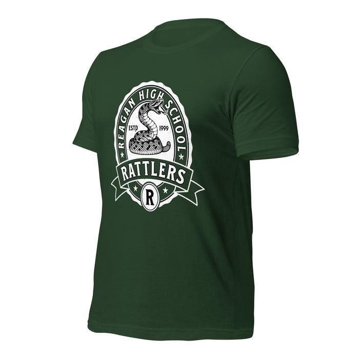 Reagan High School Rattlers Dark Green Premium Unisex T-shirt 212a