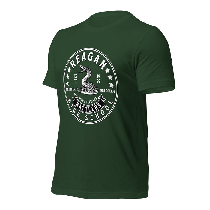 Reagan High School Rattlers Dark Green Premium Unisex T-shirt 215a