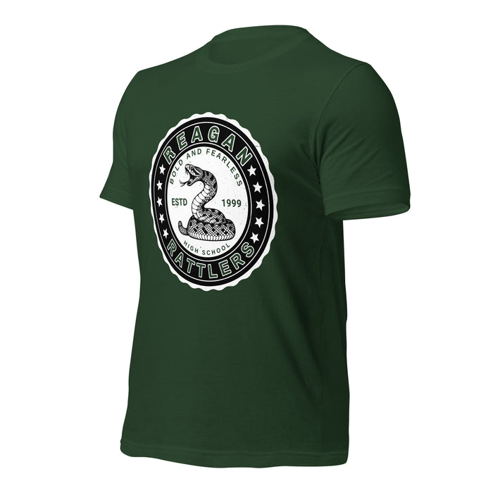 Reagan High School Rattlers Dark Green Premium Unisex T-shirt 216a