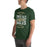 Man wearing Cypress Falls High School Eagles Forest Green Premium Unisex T-shirt 210