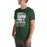Man wearing Reagan High School Rattlers Forest Green Premium Unisex T-shirt 232