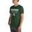 Man wearing Reagan High School Rattlers Forest Green Premium Unisex T-shirt 003