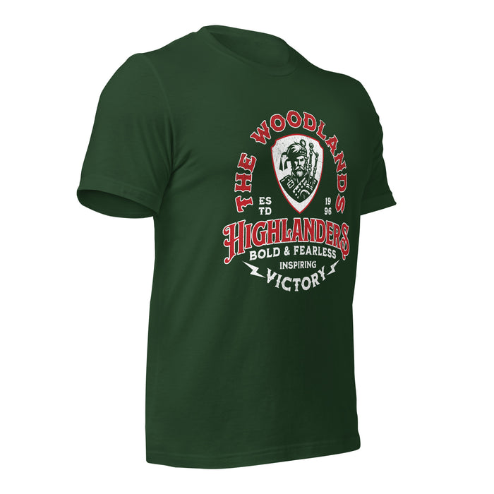 The Woodlands High School Forest Green Premium Unisex T-shirt 209b