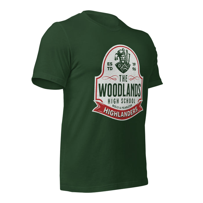 The Woodlands High School Forest Green Premium Unisex T-shirt 218b