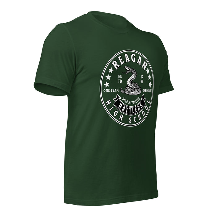 Reagan High School Rattlers Dark Green Premium Unisex T-shirt 215b