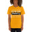 Woman wearing a Klein Oak High School Panthers Premium Gold Unisex T-shirt 05