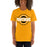 Woman wearing a Klein Oak High School Panthers Premium Gold Unisex T-shirt 11