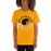 Woman wearing a Klein Oak High School Panthers Premium Gold Unisex T-shirt 19