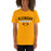 Woman wearing a Klein Oak High School Panthers Premium Gold Unisex T-shirt 21