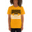 Woman wearing a Klein Oak High School Panthers Premium Gold Unisex T-shirt 27