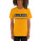 Woman wearing a Klein Oak High School Panthers Premium Gold Unisex T-shirt 35