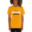 Woman wearing a Klein Oak High School Panthers Premium Gold Unisex T-shirt 44