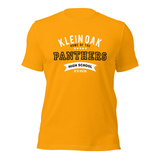 Klein Oak High School Panthers Premium Gold Unisex T-shirt 96