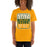 Woman wearing a Klein Forest High School Premium Gold Unisex T-shirt 01