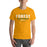 Man wearing a Klein Forest High School Premium Gold Unisex T-shirt 12