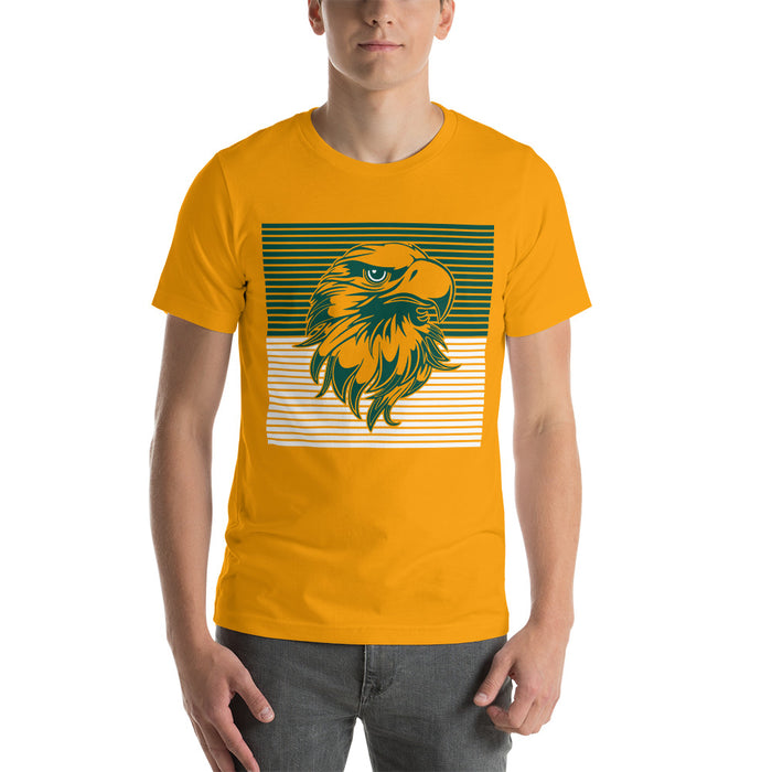 Man wearing a Klein Forest High School Premium Gold Unisex T-shirt 27