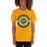 Woman wearing a Klein Forest High School Premium Gold Unisex T-shirt 30