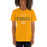 Woman wearing a Klein Forest High School Premium Gold Unisex T-shirt 40