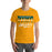 Man wearing a Klein Forest High School Premium Gold Unisex T-shirt 48