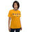 Woman wearing a Klein High School Bearkats Premium Gold Unisex T-shirt 12