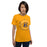 Woman wearing a Klein High School Bearkats Premium Gold Unisex T-shirt 16