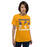 Woman wearing a Klein High School Bearkats Premium Gold Unisex T-shirt 27