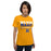 Woman wearing a Klein High School Bearkats Premium Gold Unisex T-shirt 29