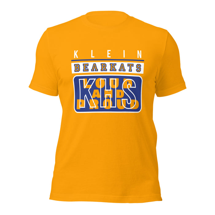 Klein High School Bearkats Premium Gold Unisex T-shirt 86