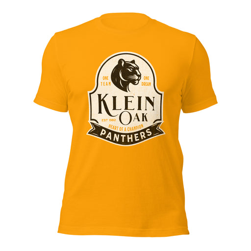 Klein Oak High School Panthers Premium Gold Unisex T-shirt 202