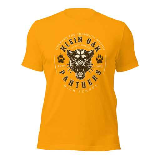 Klein Oak High School Panthers Premium Gold Unisex T-shirt 206