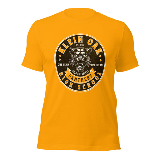 Klein Oak High School Panthers Premium Gold Unisex T-shirt 207