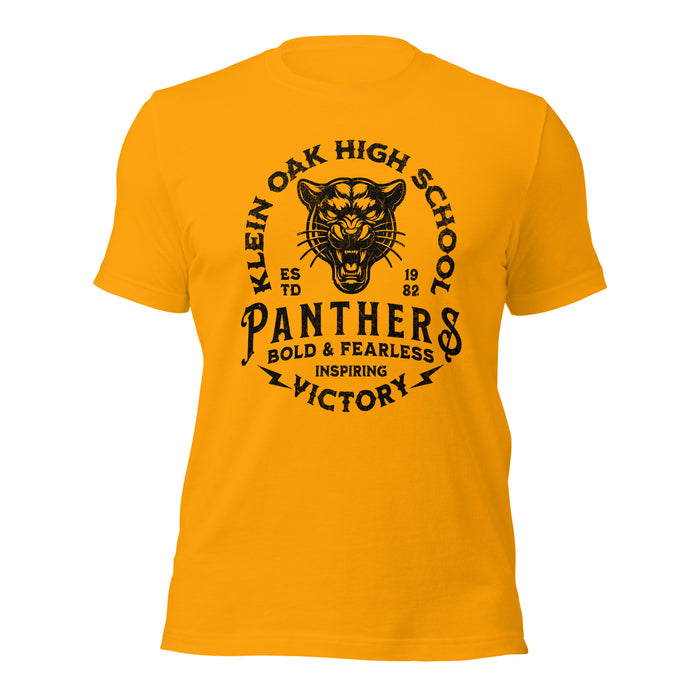 Klein Oak High School Panthers Premium Gold Unisex T-shirt 211