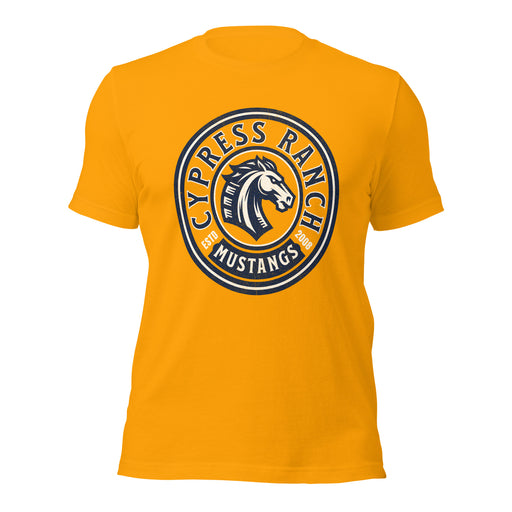 Cypress Ranch High School Mustangs Gold Premium Unisex T-shirt 202