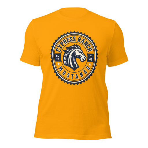 Cypress Ranch High School Mustangs Gold Premium Unisex T-shirt 204