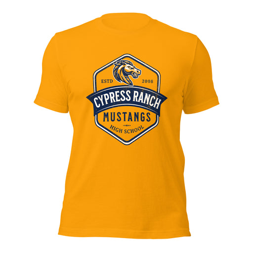 Cypress Ranch High School Mustangs Gold Premium Unisex T-shirt 210