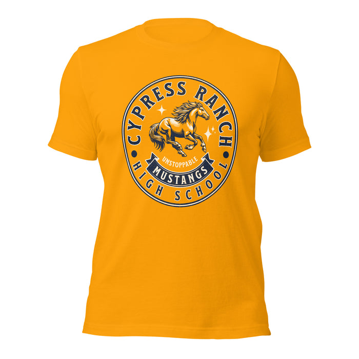 Cypress Ranch High School Mustangs Gold Premium Unisex T-shirt 216