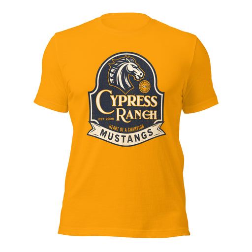 Cypress Ranch High School Mustangs Gold Premium Unisex T-shirt 220