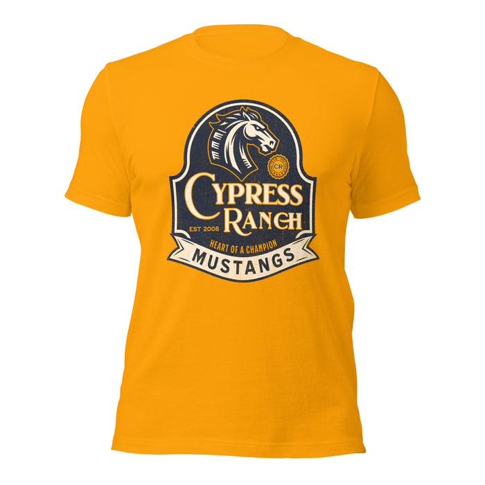 Cypress Ranch High School Mustangs Gold Premium Unisex T-shirt 220