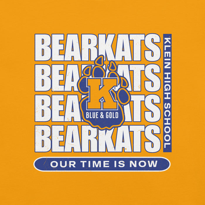 Close-up view of Klein High School Bearkats Gold Premium Unisex T-shirt 235