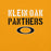 Close-up view of Klein Oak High School Panthers Premium Gold Unisex T-shirt 034