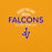Close-up view of Jersey Village High School Falcons Gold Premium Unisex T-shirt 040
