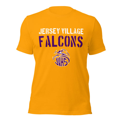 Jersey Village High School Falcons Gold Premium Unisex T-shirt 017
