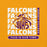 Close-up view of Jersey Village High School Falcons Gold Premium Unisex T-shirt 235