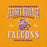 Close-up view of Jersey Village High School Falcons Gold Premium Unisex T-shirt 230