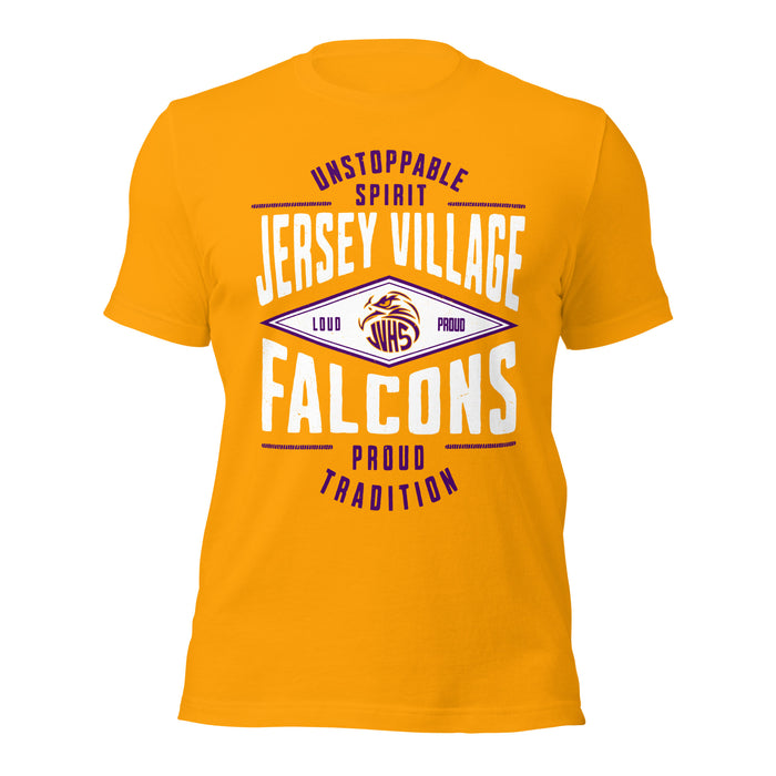 Jersey Village High School Falcons Gold Premium Unisex T-shirt 210