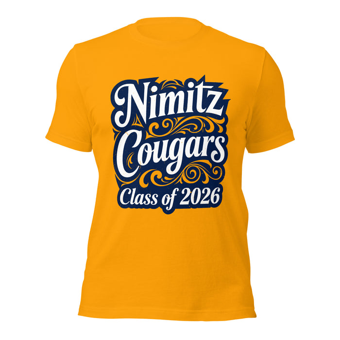 Nimitz High School Cougars Gold Premium Unisex T-shirt 253