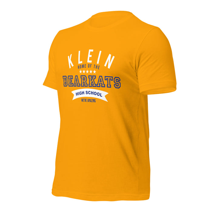 Klein High School Bearkats Premium Gold Unisex T-shirt 96a